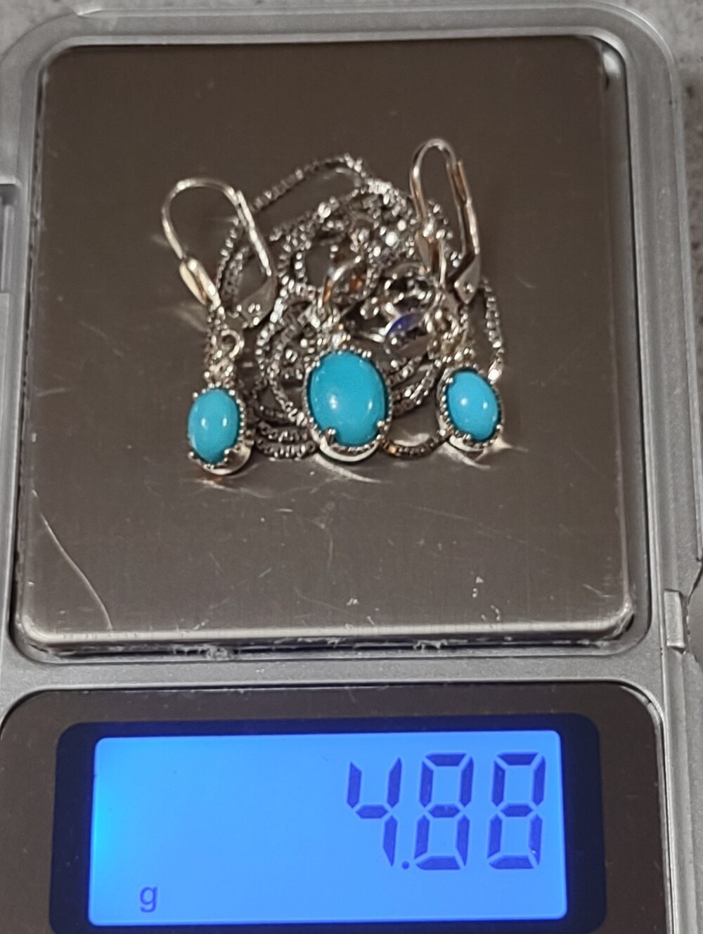 Turquoise+Sterling Set - Picture 3 of 6